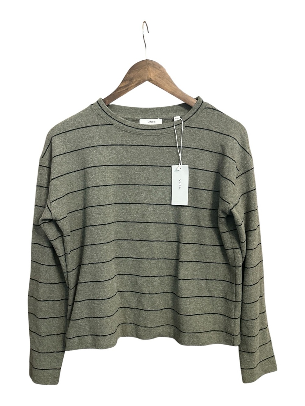 NWT VINCE Cozy Striped Sweater Women’s XS Minimalist Quiet Luxury Capsule $145